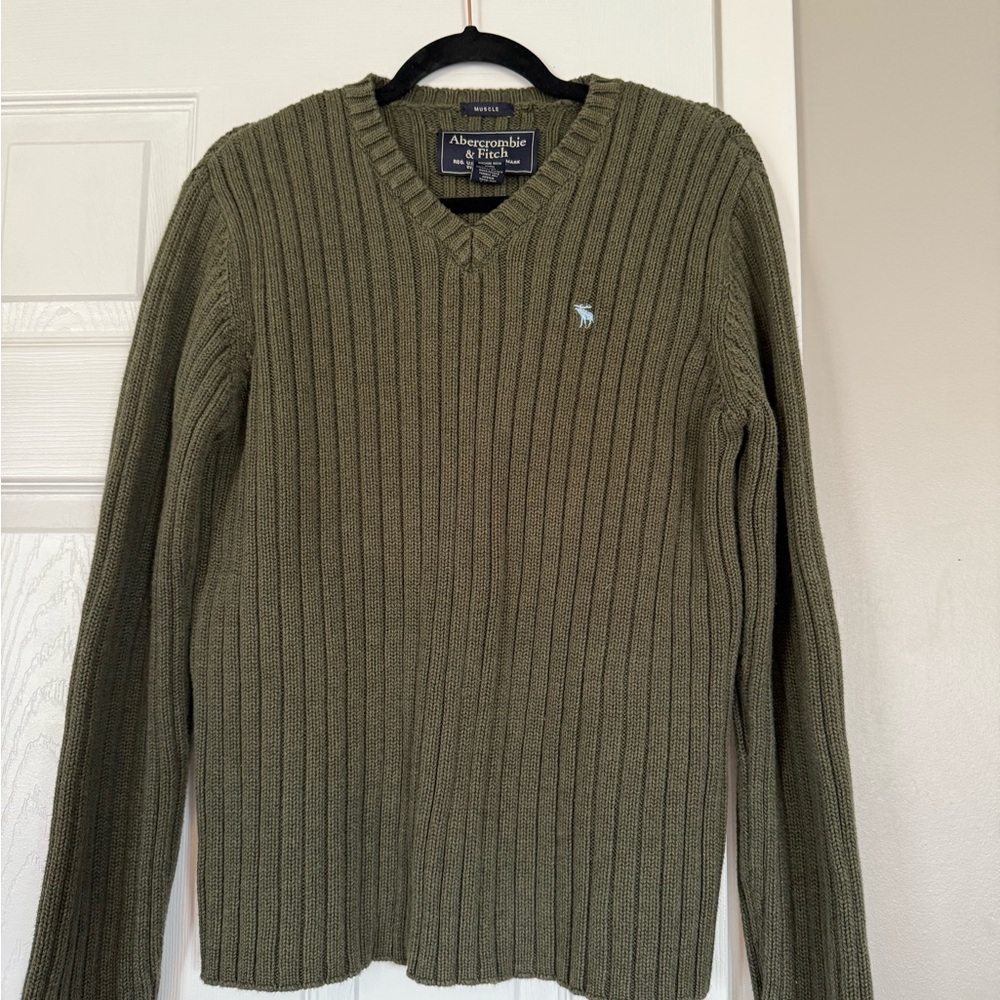 Vintage Abercrombie and Fitch Y2K Cable Knit Sweater Moose Muscle Sweater